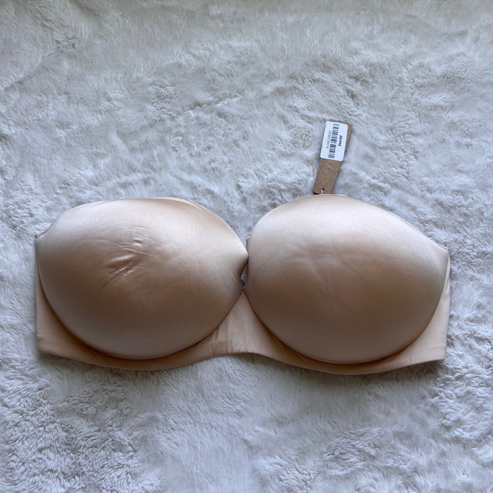 SKIMS Women's Ultimate Push-Up Strapless Bra Sand BA-BAN-9056 Size 38DDD NWT